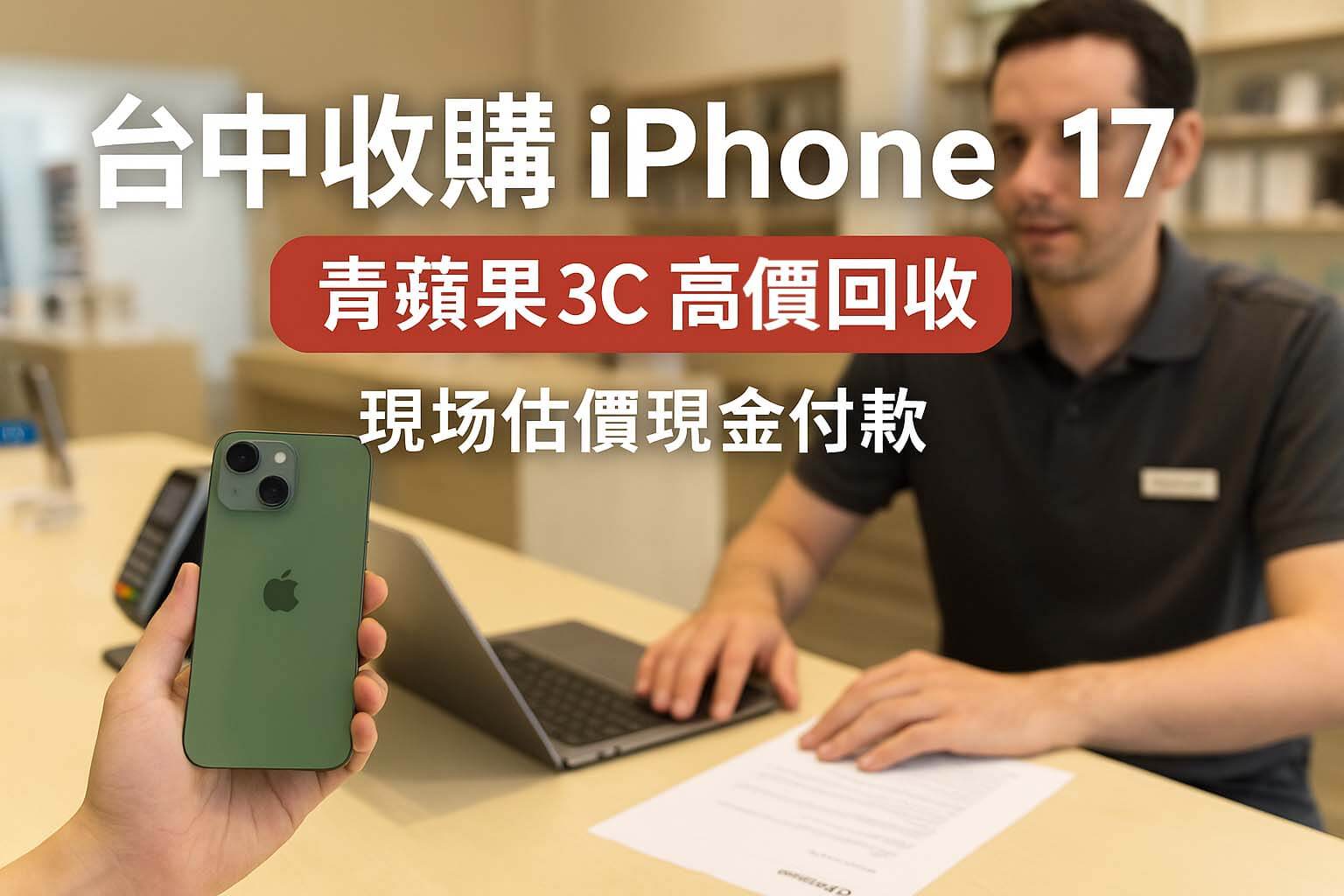 青蘋果3C 台中收購 iPhone 17|現場估價高價回收